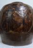 Gambar Guci Pendek Cokelat Motif Burung