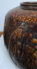Gambar Guci Pendek Cokelat Motif Burung