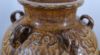 Gambar Guci Cokelat Tinggi Motif Akar Pohon