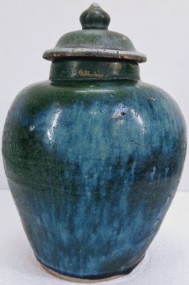 Gambar Shiwan Emerald Green Glazed Jar with Lid
