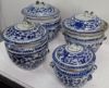 Gambar Blue and White Gamching with Dragon Design