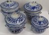 Gambar Blue and White Gamching with Dragon Design