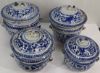 Gambar Blue and White Gamching with Dragon Design