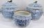 Gambar Blue and White Gamching with Sweatpea Design