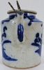 Gambar Teko Kecil Biru Putih Motif Bunga