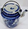 Gambar Teko Kecil Biru Putih Motif Bunga