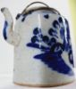 Gambar Teko Kecil Biru Putih Motif Bunga