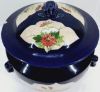 Gambar Gamcheng Biru Motif Kembang Merah
