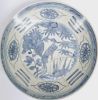 Gambar Piring Porselen Biru dan Putih dengan motif Burung